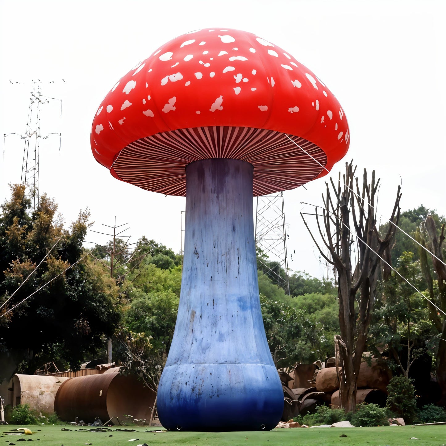 Champignon Gonflable Lumineux Géant