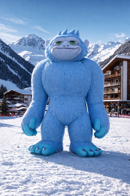Mascotte Monstre Gonflable Géant Effet Peluche
