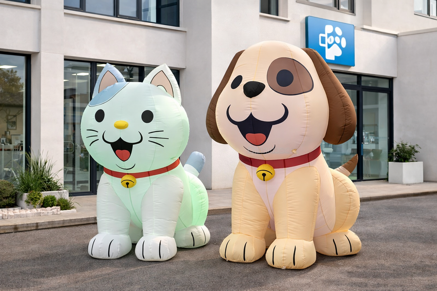 Mascottes Chien et Chat Gonflables