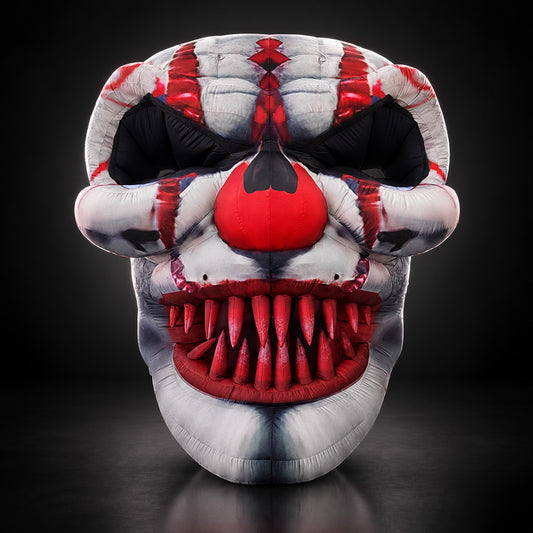 Tête de Mort Clown Gonflable LED