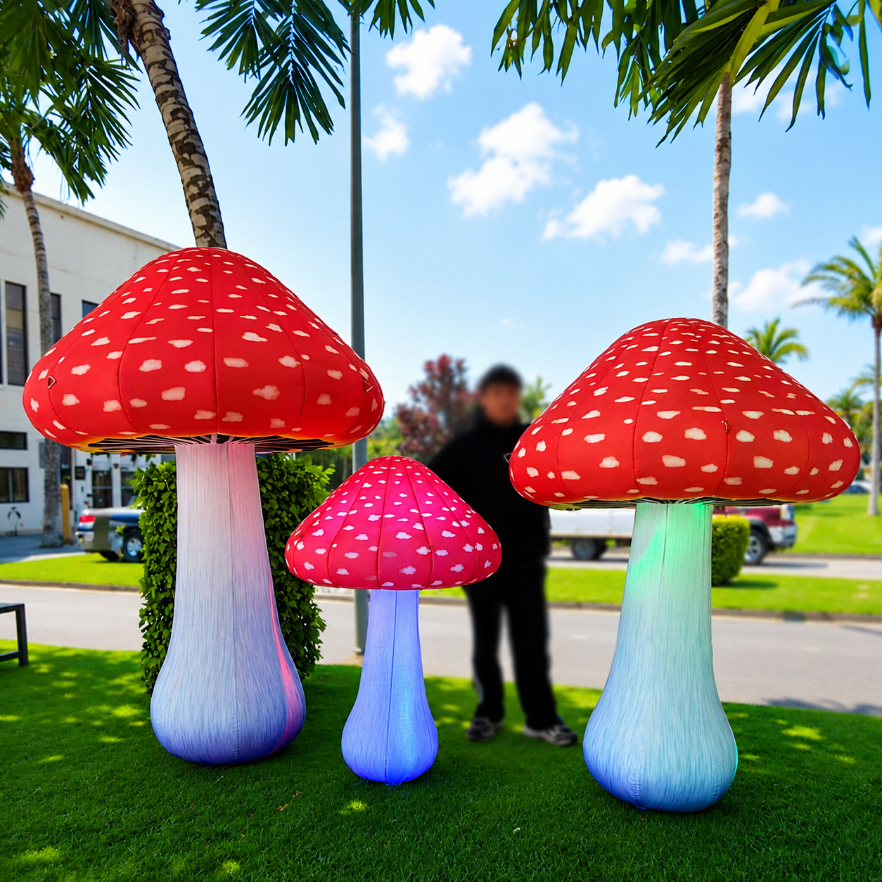 Champignon Gonflable Lumineux Géant