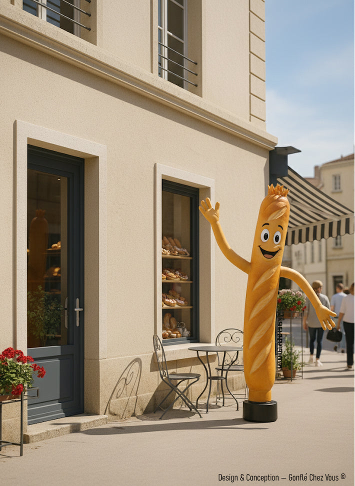 Mascotte Baguette Géante pour Boulangerie