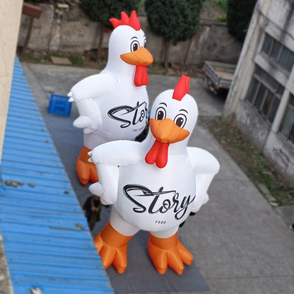 Poulet gonflable LED géant – avec logo personnalisable