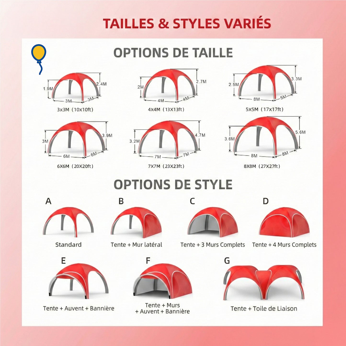 Tente Gonflable "Spider" Personnalisable