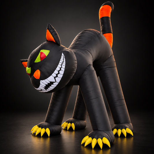 Chat Noir Gonflable Géant Halloween