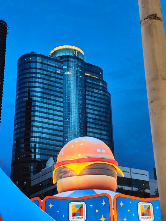 Burger gonflable géant