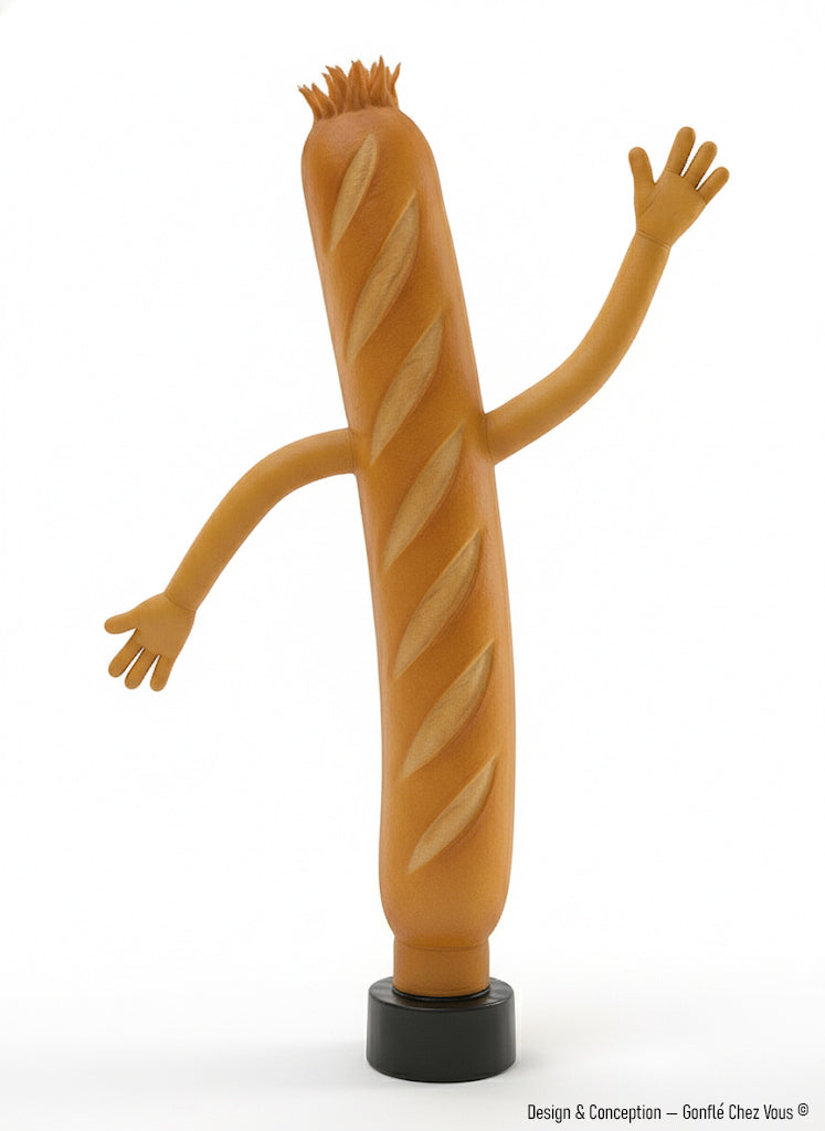 Mascotte Baguette Géante pour Boulangerie