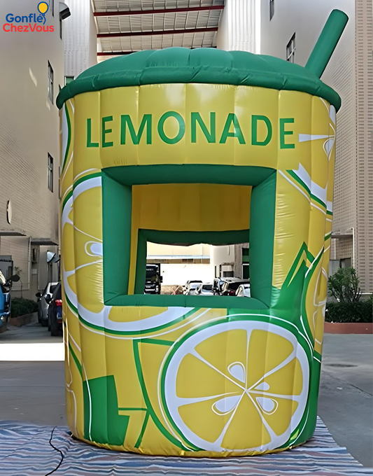 Stand de limonade gonflable géant – forme citron 3,5 m
